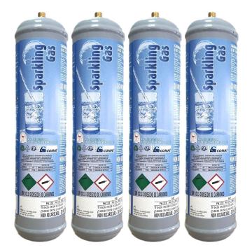 Confezione risparmio 4 bombole CO2 600g per gasatori d'acqua, attacco M11x1
