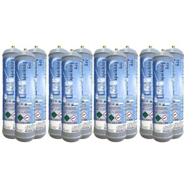 Fornitura ingrosso 12 bombole CO2 600g per gasatori, il miglior prezzo per ricariche acqua frizzante