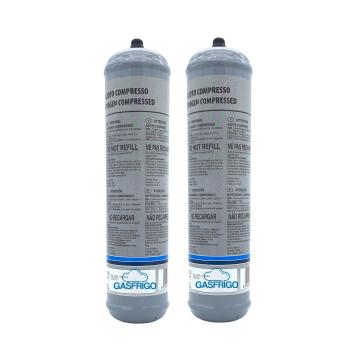 Kit 2 bombole Azoto 1 Litro 110 Bar per condizionamento e prove tenuta.