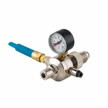 Riduttore di pressione elio Majorfly con erogatore in gomma per palloncini.