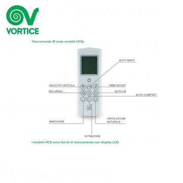 Vortice HRW30 MONO EVO HCS - Recuperatore Calore Ø100mm con Telecomando (12436)